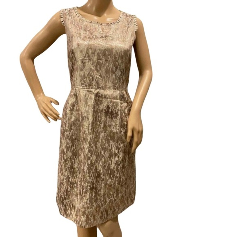 Alex Marie Woman 16W Metallic Jacquard Dress Sleeveless Sheath Occasion Party